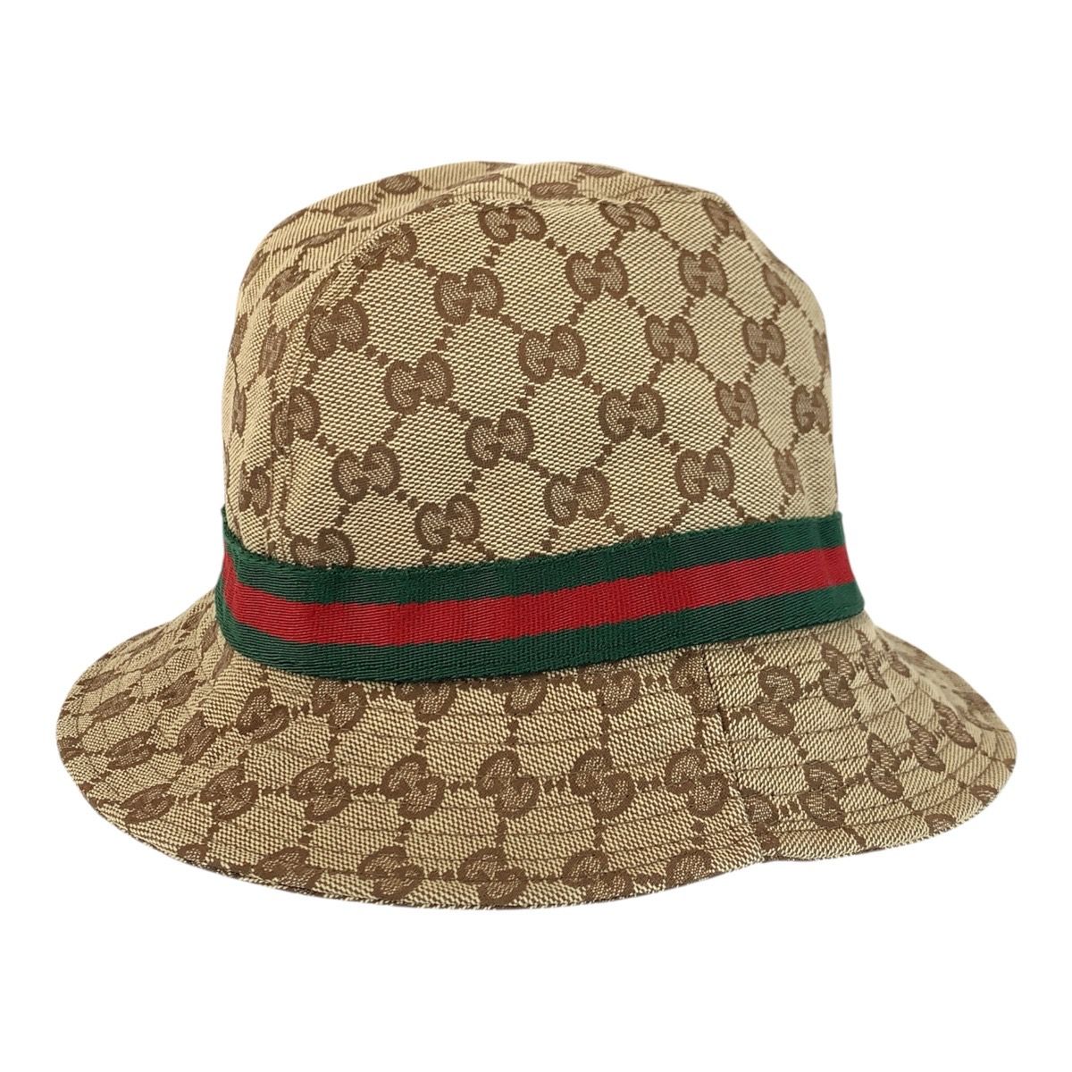 GUCCI グッチ シェリーライン サイズS ベージュ GGキャンバス バケット