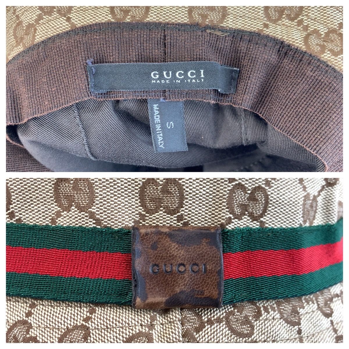 あ*ん様 GUCCI グッチ バケットハット GGキャンバス シェリーライン 極美品✨GUCCI バケットハット シェリーライン 黒 L キャンバス - メルカリ
