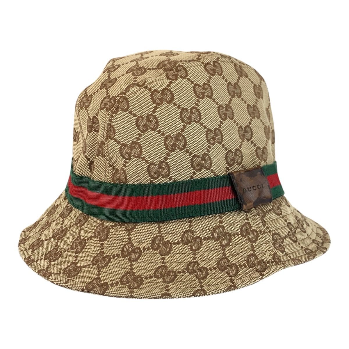 19150✨️GUCCI S ナイロン ブラック シェリーライン バケットハット 極美品✨GUCCI バケットハット シェリーライン 黒 L キャンバス - メルカリ