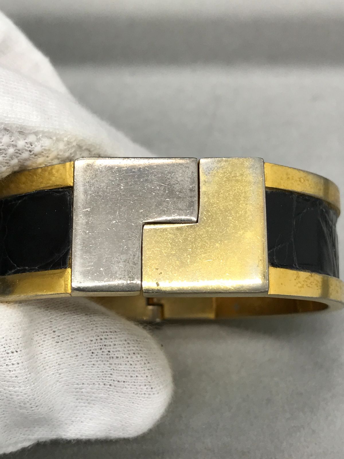 LOEWE ロエベ ブレスレット バングル ブラック×ゴールド系 1778 - メルカリ