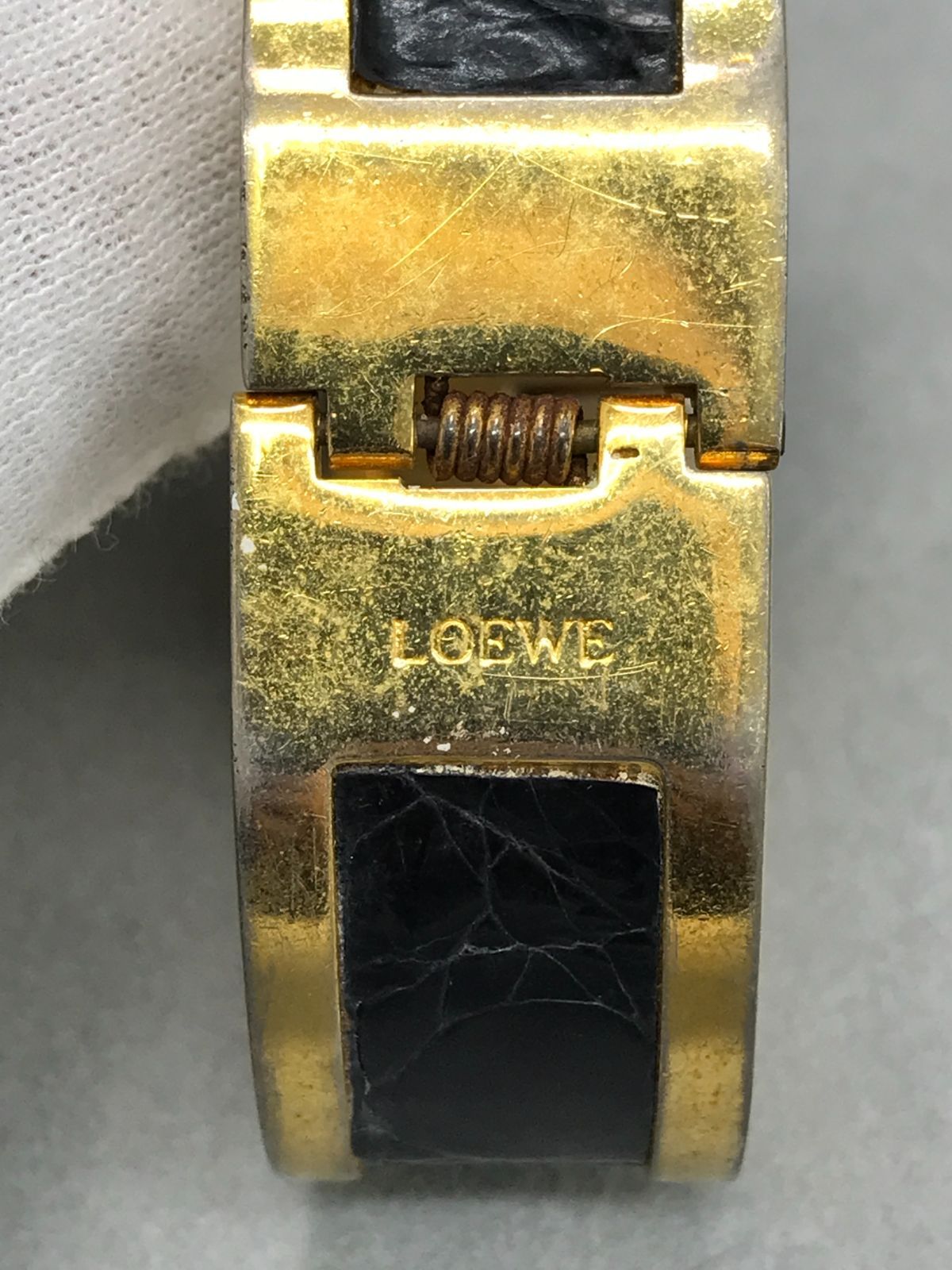 LOEWE ロエベ ブレスレット バングル ブラック×ゴールド系 1778 - メルカリ