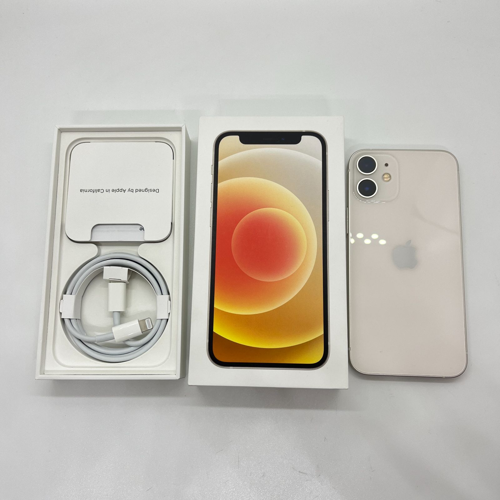 iPhone12mini 128G ホワイト　バッテリー残85% ワレ・不良無し バッテリー最大容量100％】iPhone12mini 128GB ホワイト【SIMロック