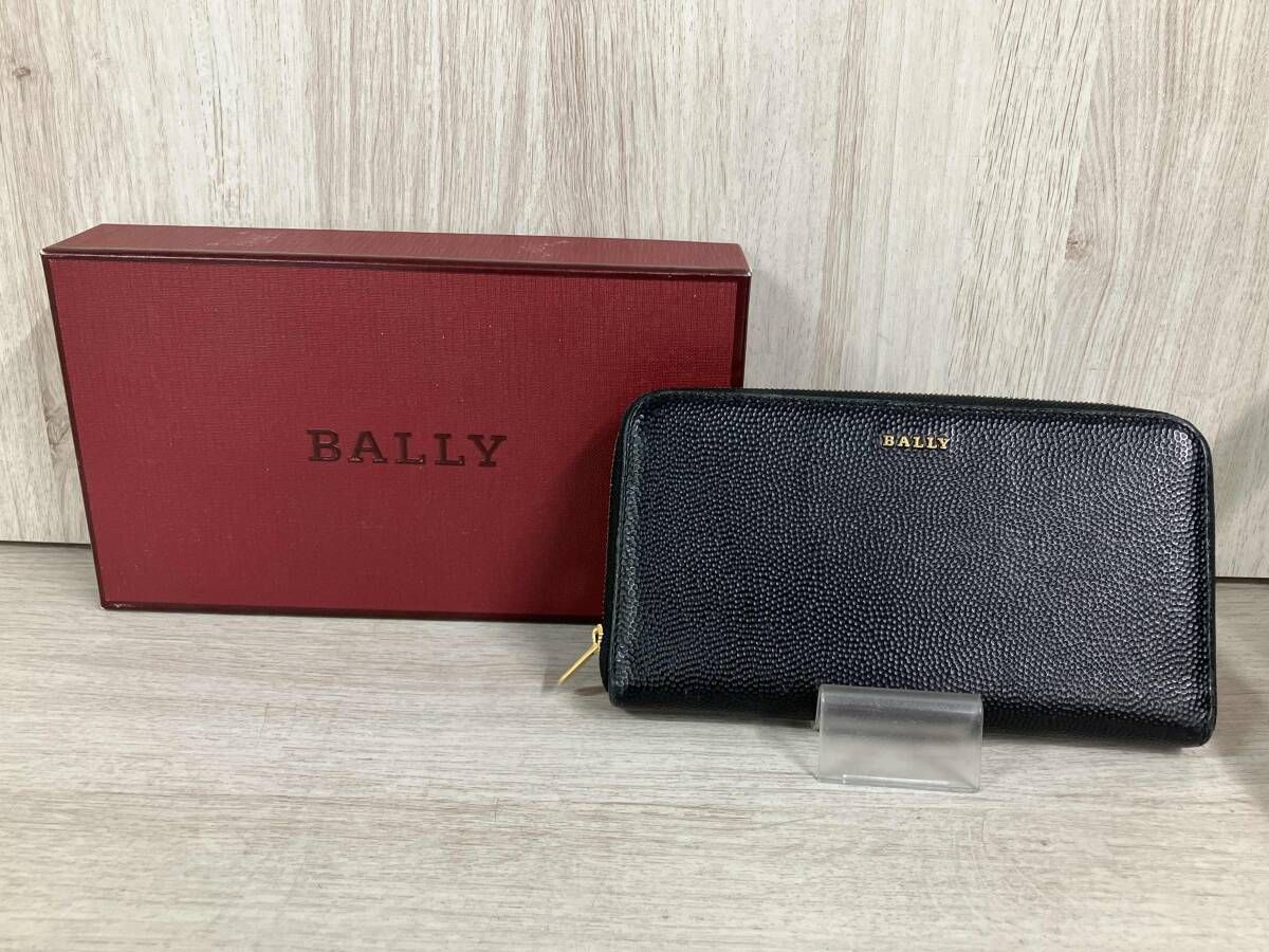 バリー　BALLY ブラック 長財布　ラウンドジップ BALLY バリー 長財布 ラウンドジップ ブラック - メルカリ
