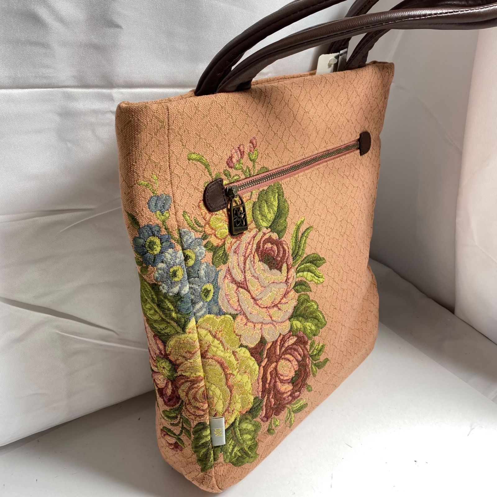 Think Bee! シンクビー トート ショルダー ハンド バッグ 花柄 刺繍 