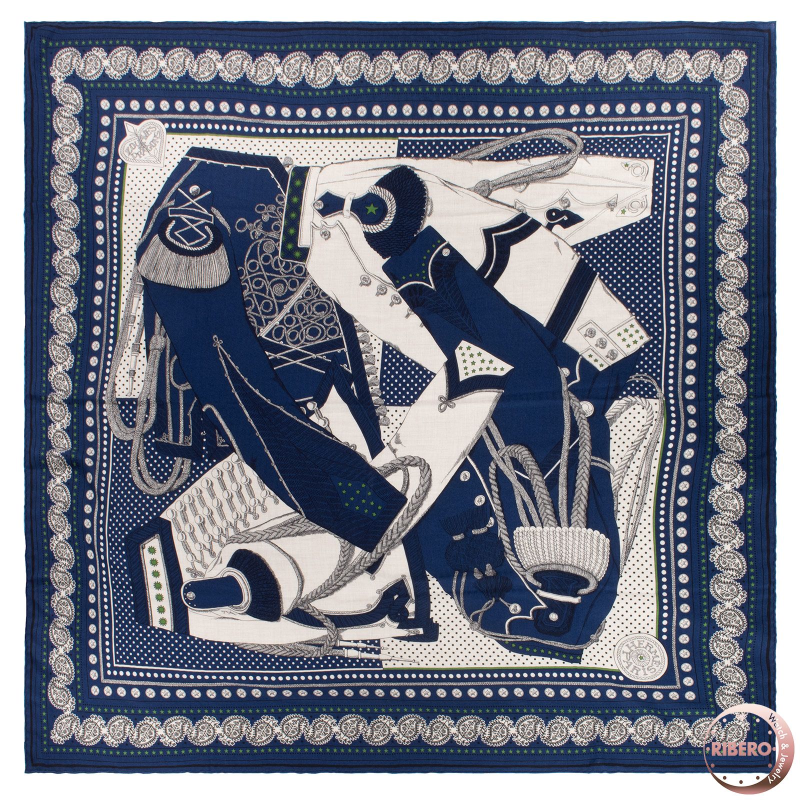 HERMES エルメス スカーフ カレ140 カレジェアン Zouaves et Dragons