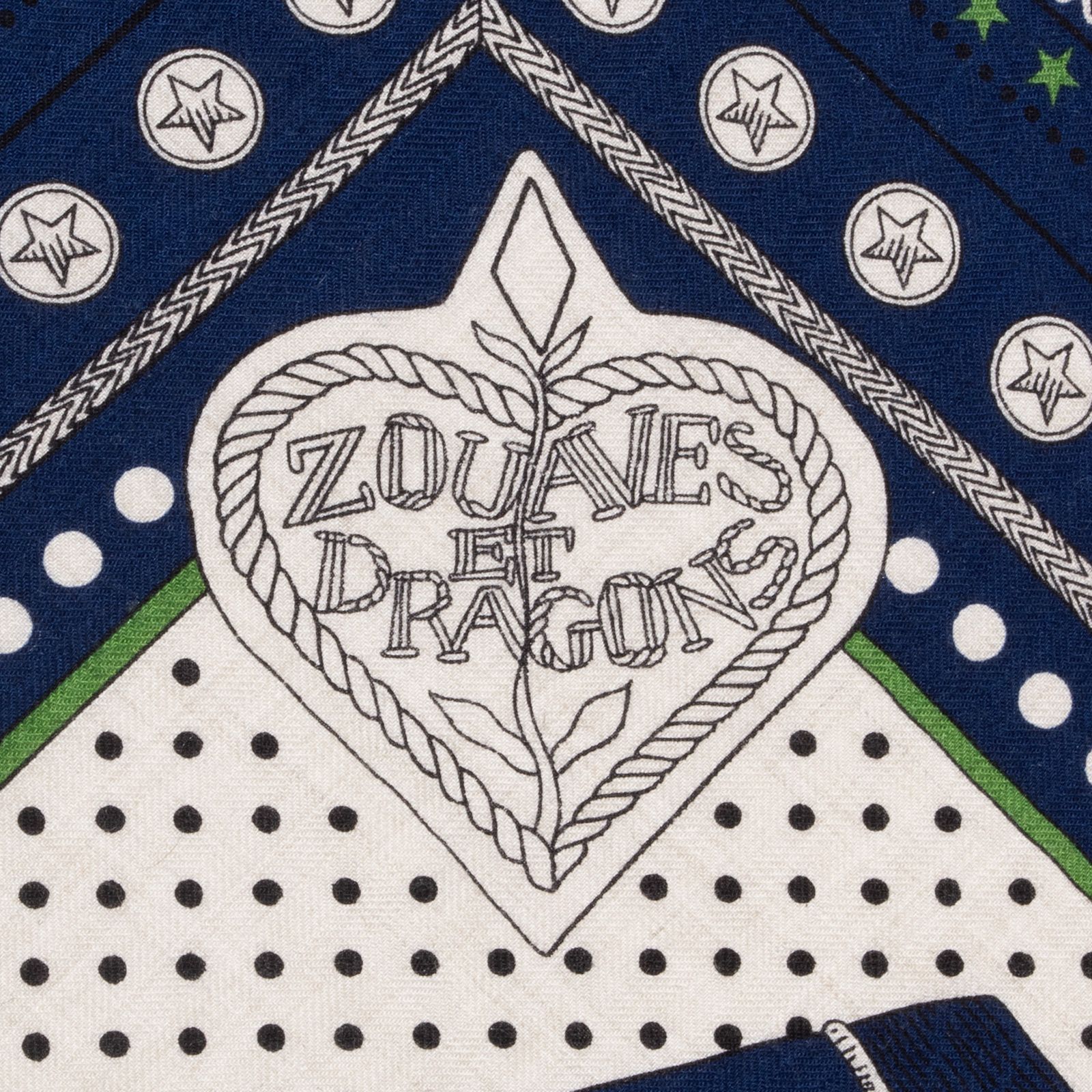 HERMES エルメス スカーフ カレ140 カレジェアン Zouaves et Dragons 