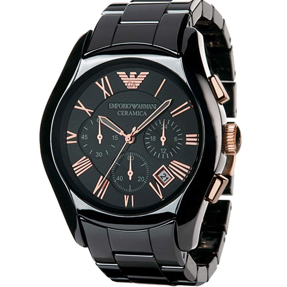 [エンポリオアルマーニ]EMPORIO ARMANI メンズ 腕時計 CERAMICA(セラミカ・クロノグラフ) ブラックカラー セラミックブレス AR1410 [並行輸入品]
