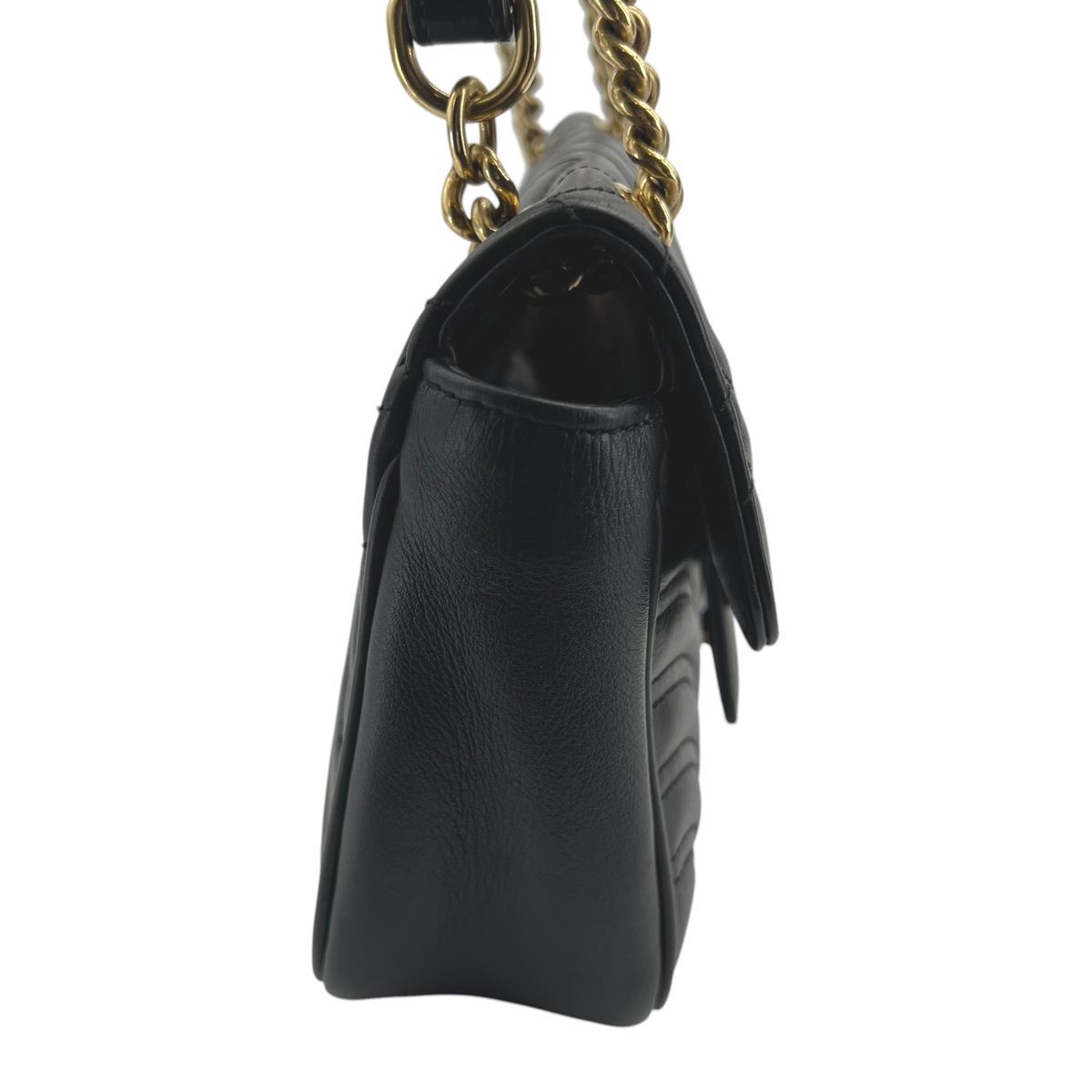 中古】GUCCI グッチ GGマーモント レザーチェーンショルダーバッグ