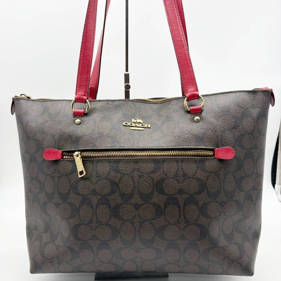 COACH コーチ トートバッグ PVC 大容量 肩掛け 通勤 【美品】 美品】A4 
