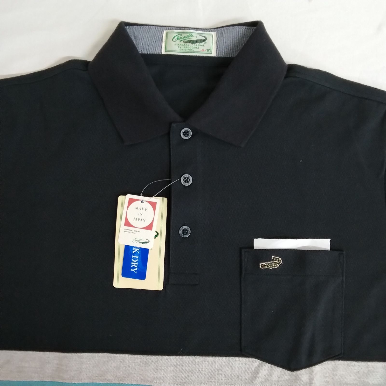メンズ　ポロシャツ　半袖　XL　ビッグクロコ 新品 タグ付き Crocodile クロコダイル メンズ 半袖 ポロシャツ M