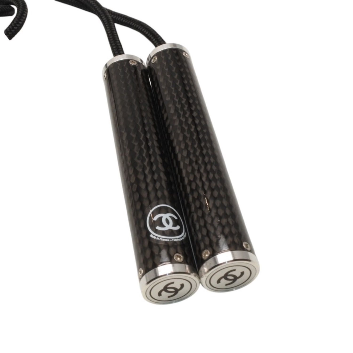 極美品 CHANEL シャネル ジャンピングロープ 縄跳び カーボン ココ