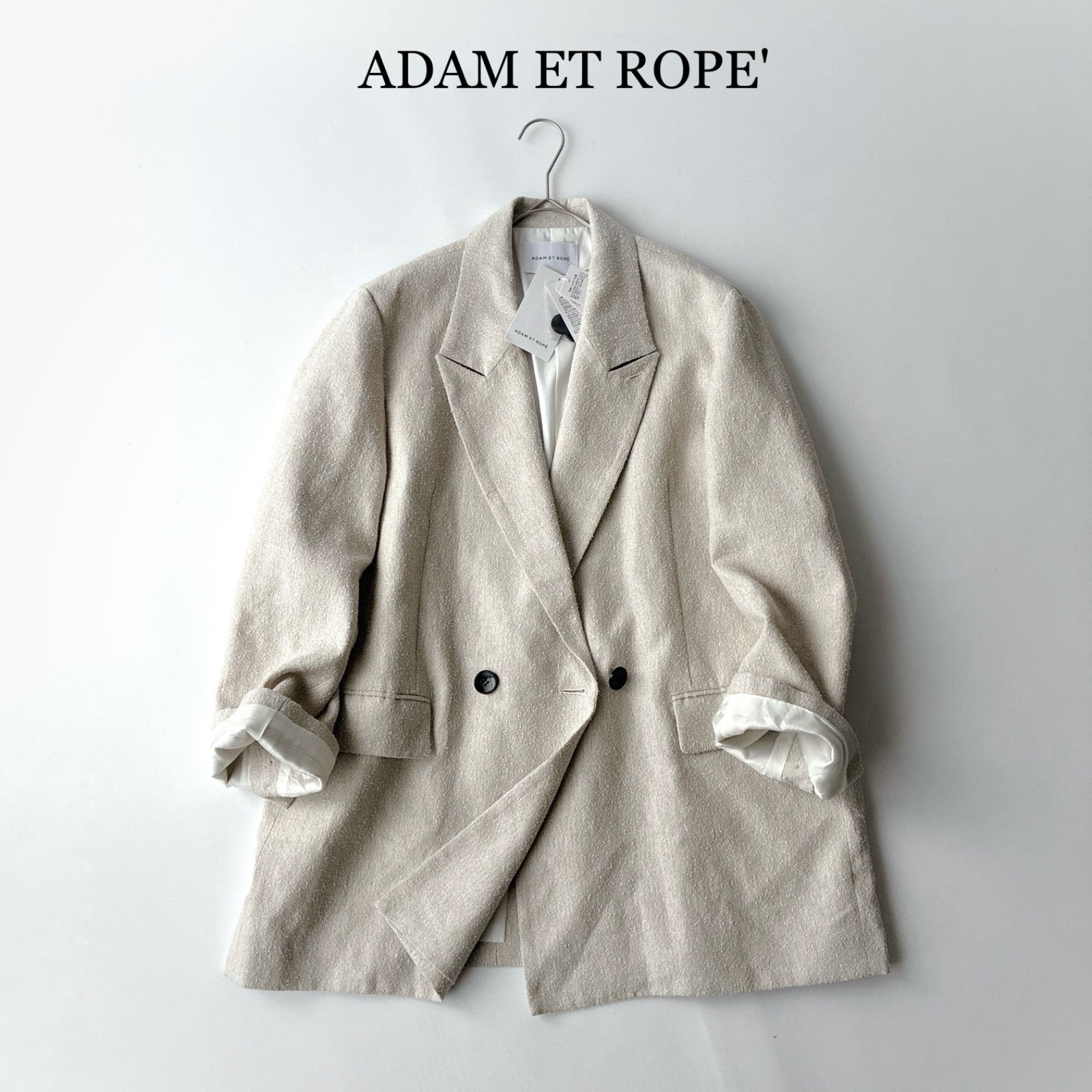 タグ付 2025 ADAM ET ROPÉ FEMME アダムエロぺ リネンMIXオーバー 