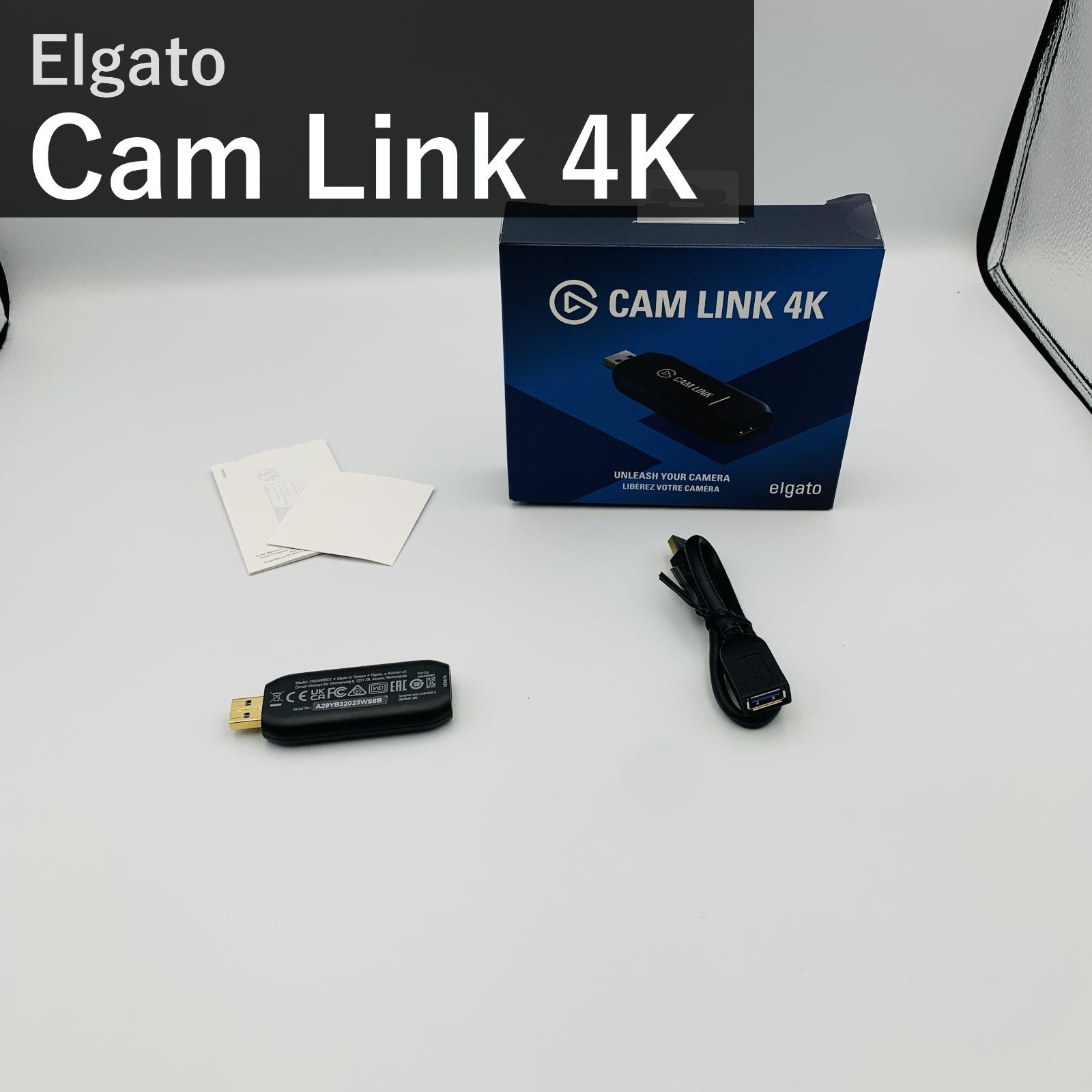 Elgato Cam Link 4K エルガト キャプチャカード 10GAM9901 HDMI USB3.0 4K30fps/1080p60fps 録画 配信 ライブストリーミング ウェブカメラ化 OBS対応 Windows/Mac 日本国内正規品