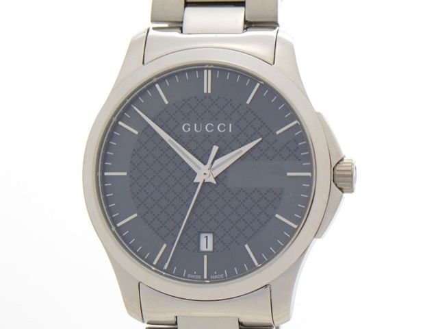 GUCCI グッチ Gタイムレス YA126441/126.4 腕時計 ステンレス グレー