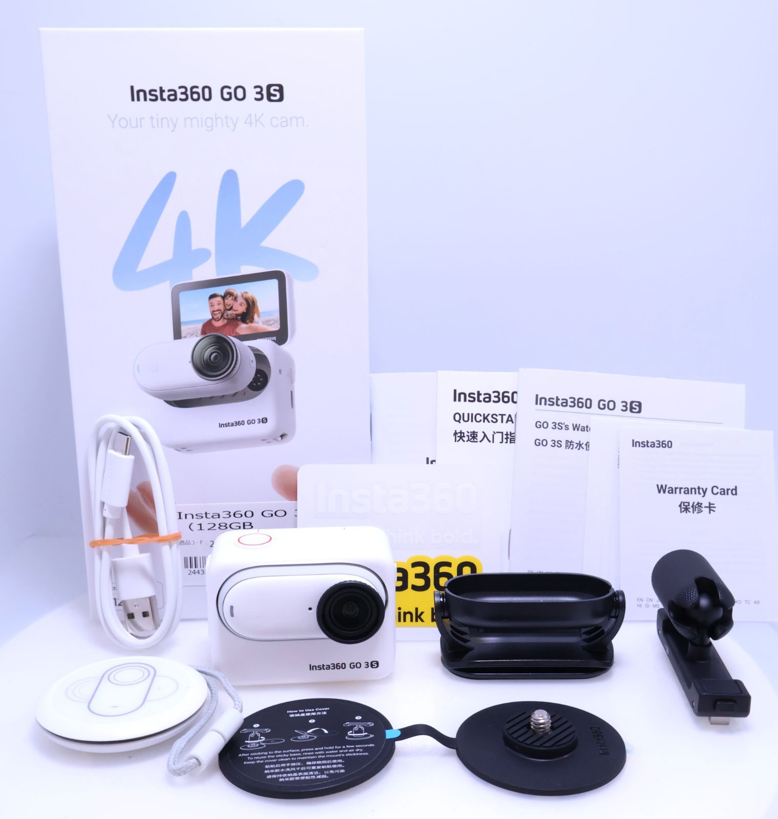 ほぼ新品】Insta360 GO 3S（128GB）ホワイト（CINSAATA-GO3S128W 