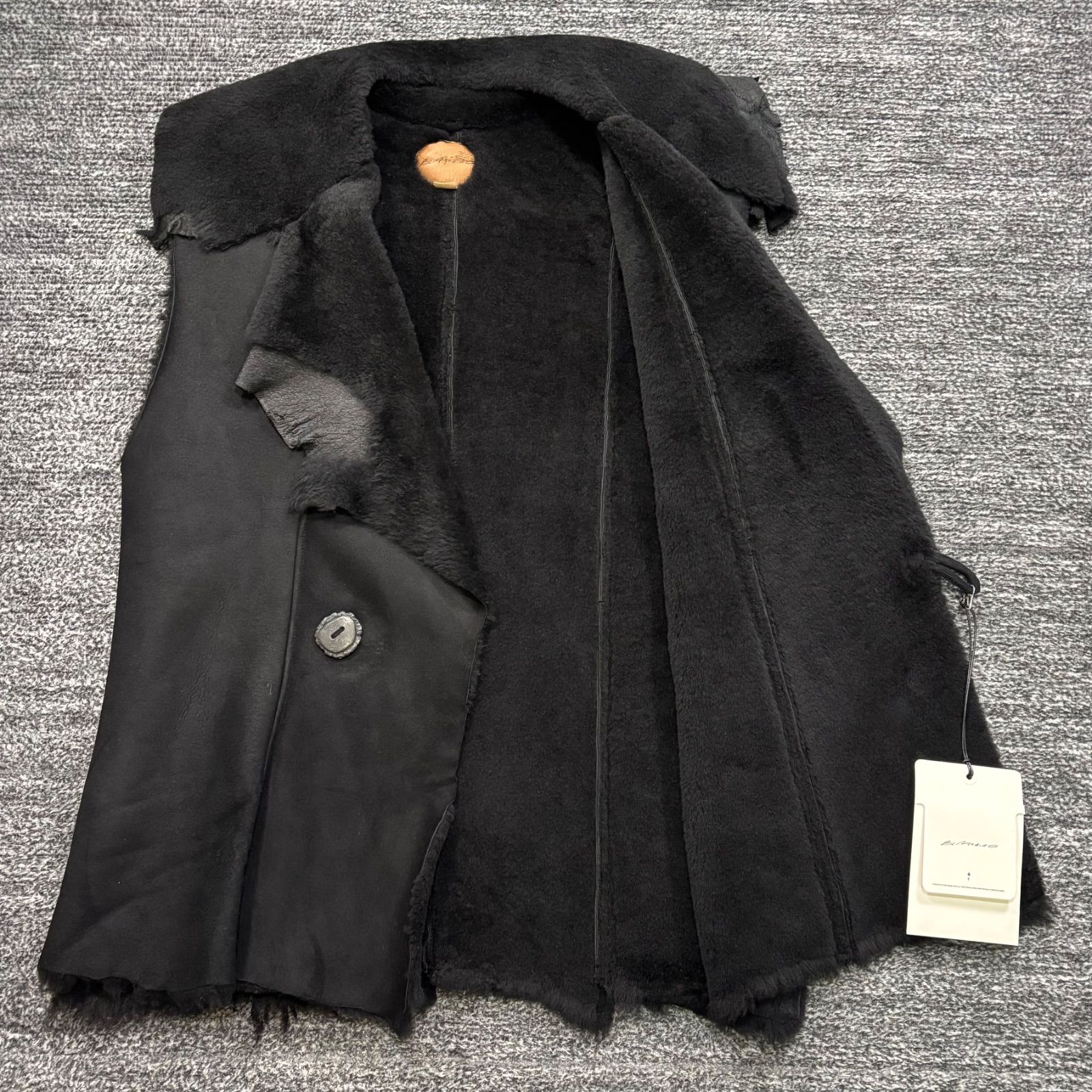 未使用品 BLACKBIRD Sleeveless Mouton Vest 1 B-006-V01 定価:319,000