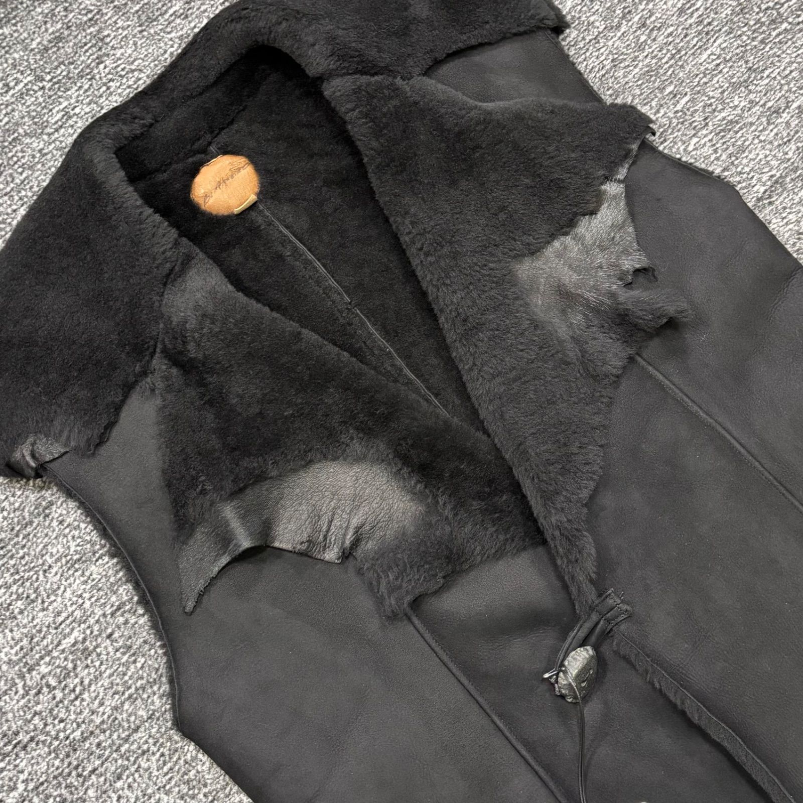 未使用品 BLACKBIRD Sleeveless Mouton Vest 1 B-006-V01 定価:319,000