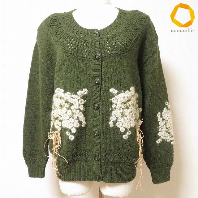 い*ご様 【W】ワンダフルワールド　カネコイサオ　カーディガン　いちごモチーフ akc ワンダフルワールド WONDERFUL WORLD カネコイサオ KANEKO ISAO