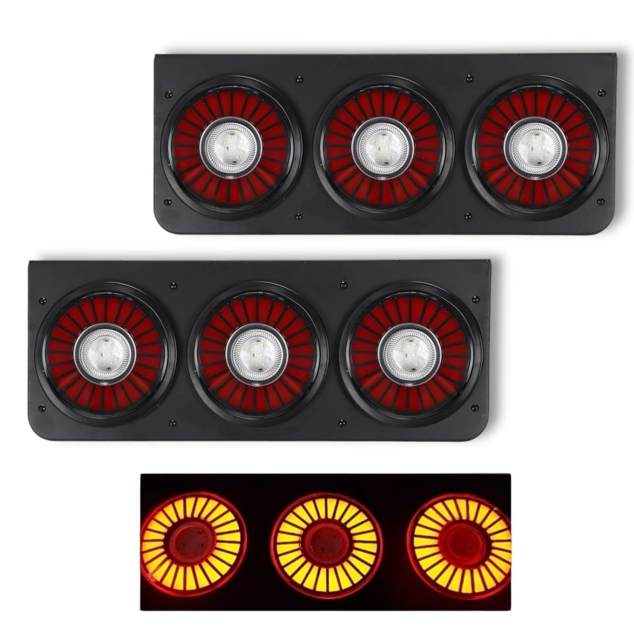 Kanoan LED テールランプ 24V トラック 3連 丸型 丸テール 三菱ふそう 