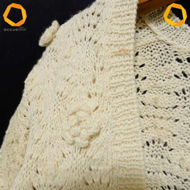 axc カネコイサオ KANEKO ISAO カーディガン 生成り ニット ロング