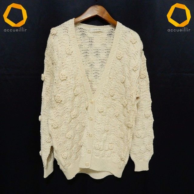 axc カネコイサオ KANEKO ISAO カーディガン 生成り ニット ロング
