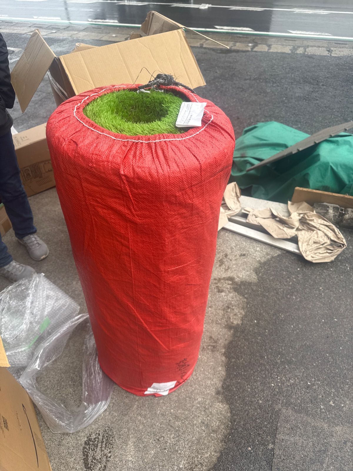 埼玉北足立郡引き取り対応可能 人工芝1mx20m 芝丈30m 人工芝 ロール