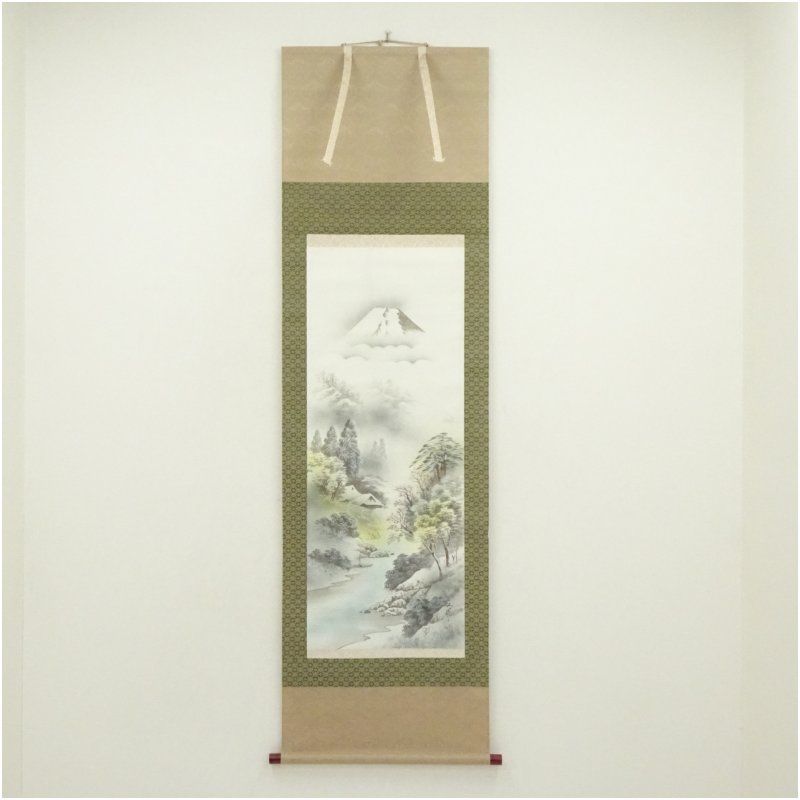 掛軸 森契雪『寒林幽居』山水図 絹本 肉筆 共箱付 掛け軸 w12167 掛軸 森契雪『寒林幽居』山水図 絹本 肉筆 共箱付 掛け軸 w12167