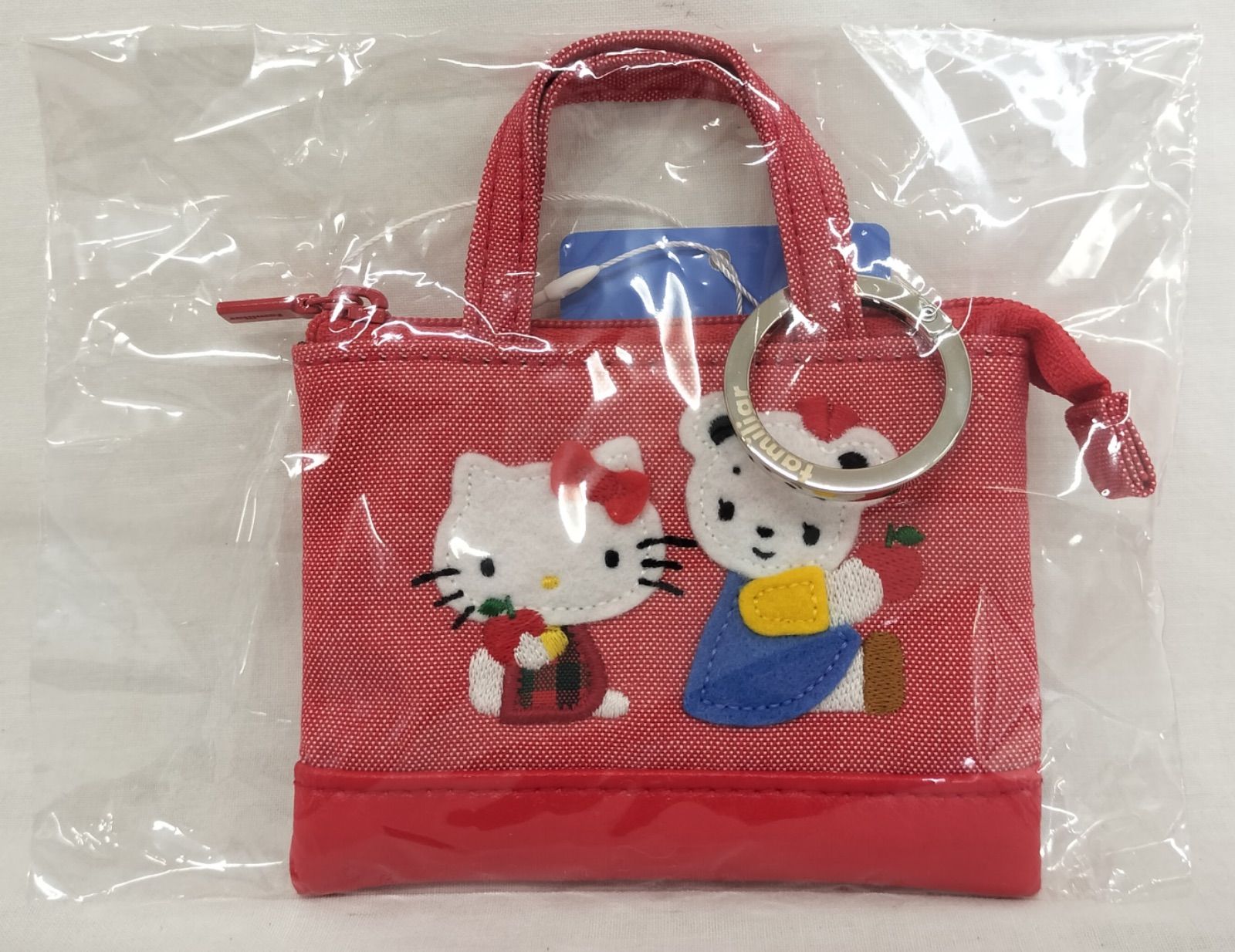 新品未開封】ファミリア × ハローキティ ミニデニムバッグ 赤 familiar
