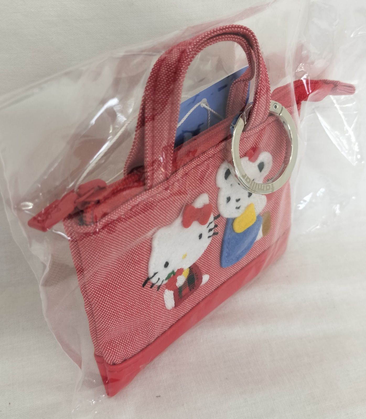 新品未開封】ファミリア × ハローキティ ミニデニムバッグ 赤 familiar