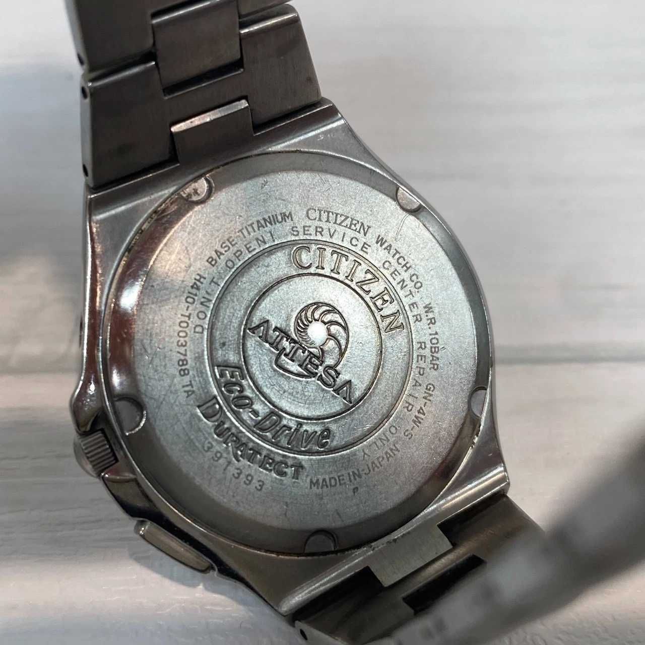 塩】稼動 CITIZEN シチズン ATESSA アテッサ TITANIUM ECO-DRIVE エコ 