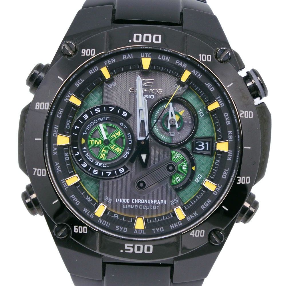 よし様用★カシオ　エディフィス　電波ソーラー腕時計 EQW-M1100 CASIO】カシオ エディフィス EQW-M1100 ステンレススチール 黒