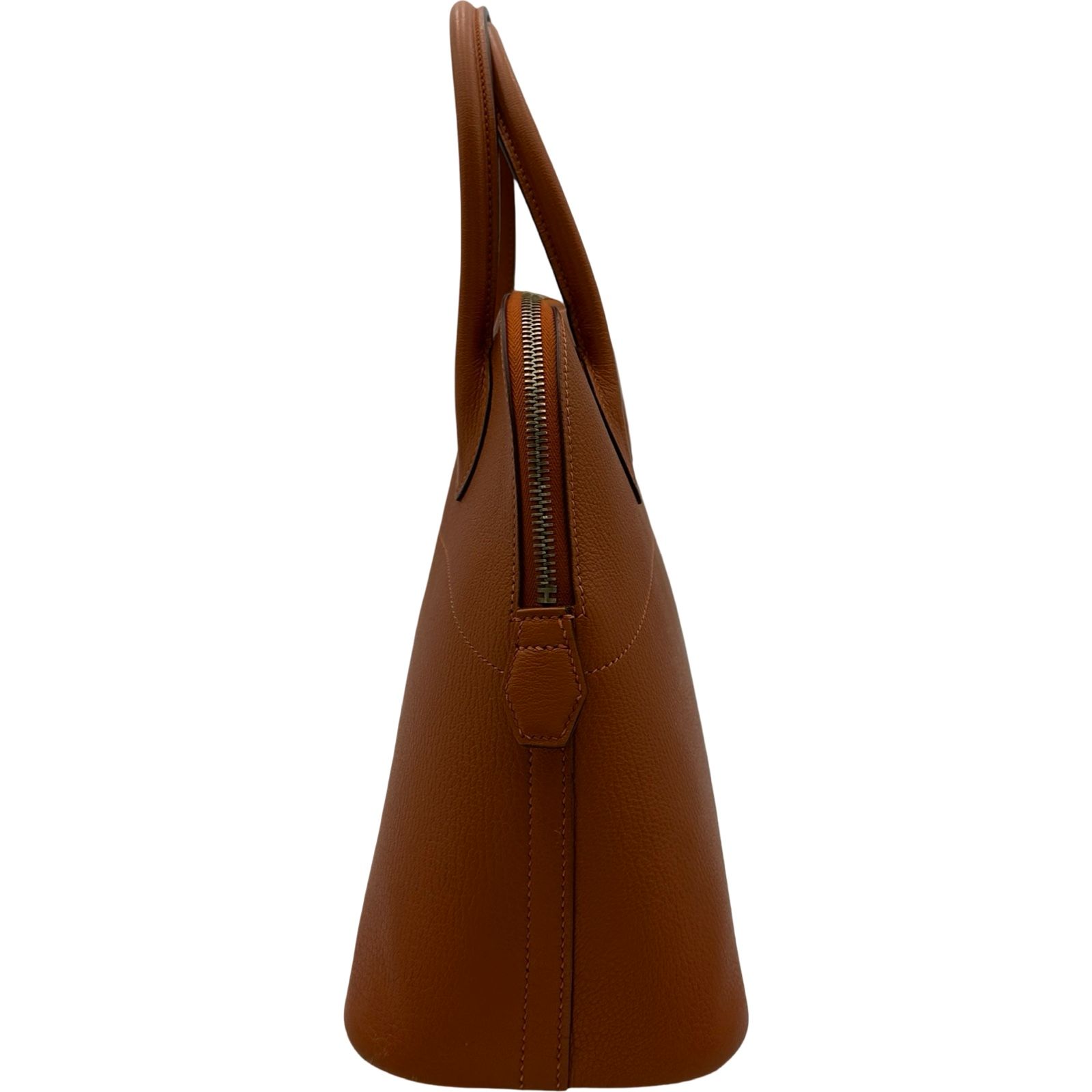 エルメス HERMES ボリード31 □H刻 オレンジ シルバー金具 シェーブル 