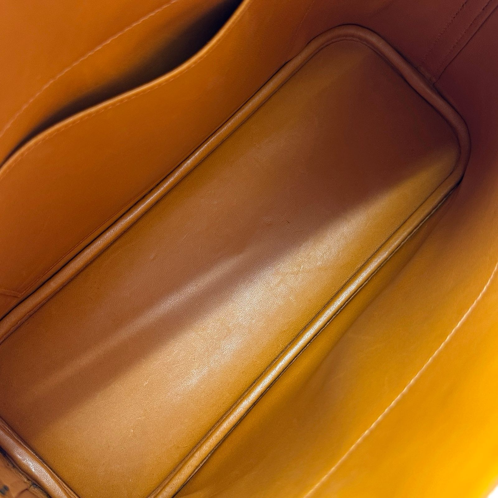 エルメス HERMES ボリード31 □H刻 オレンジ シルバー金具 シェーブル 