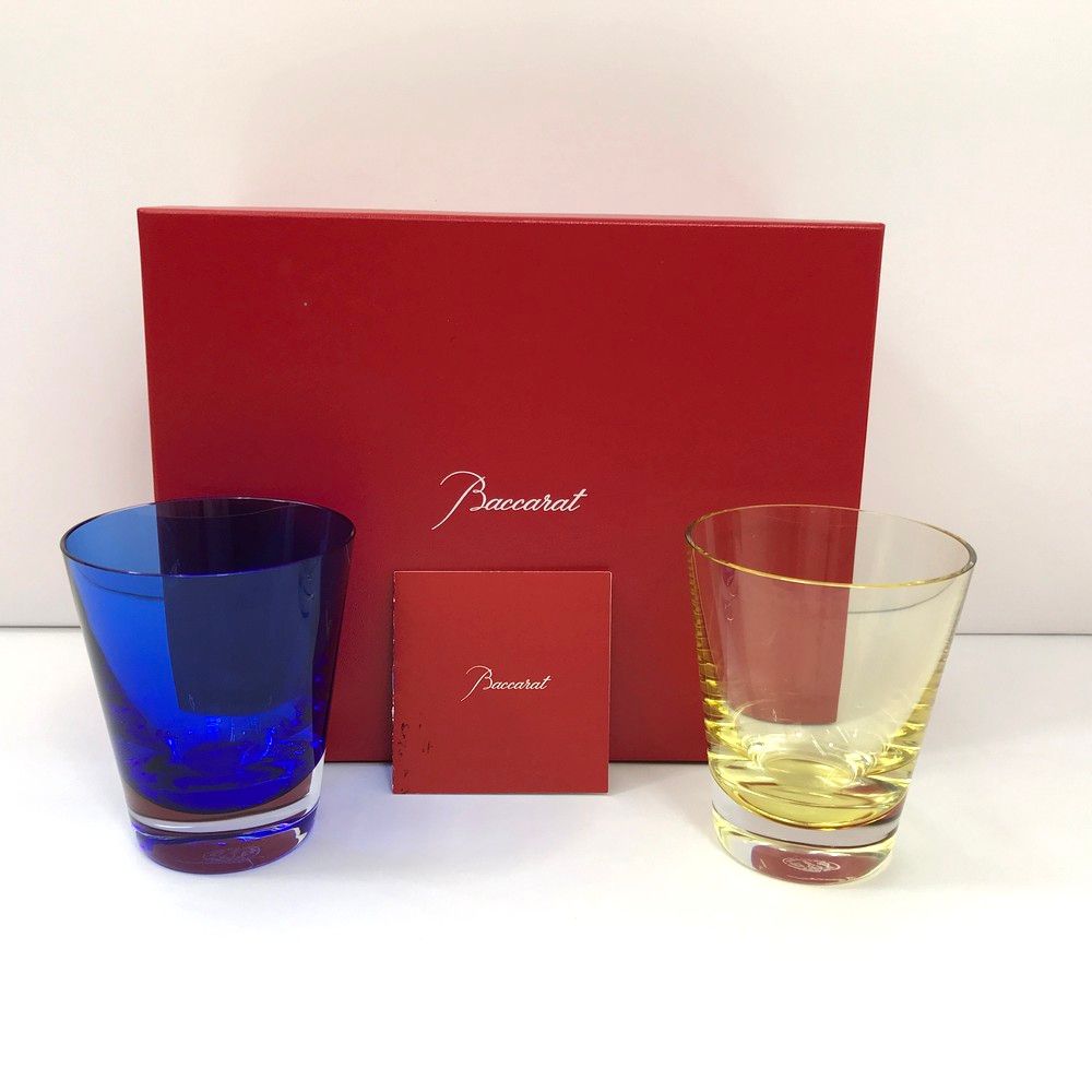 専用　バカラ 青　赤　セット Baccarat バカラ モザイク イエロー ブルー 2色セットタンブラー