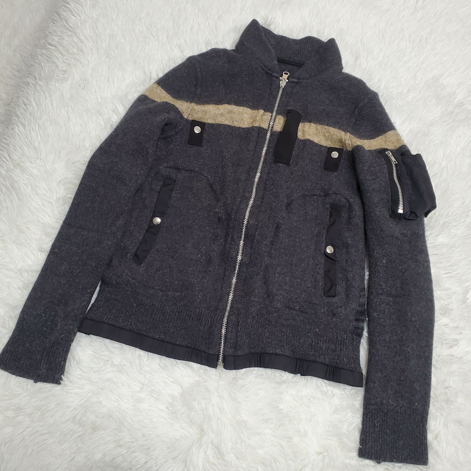 sacai サカイ ブルゾン ジャケット リバーシブル ウール ジップ サイズ 
