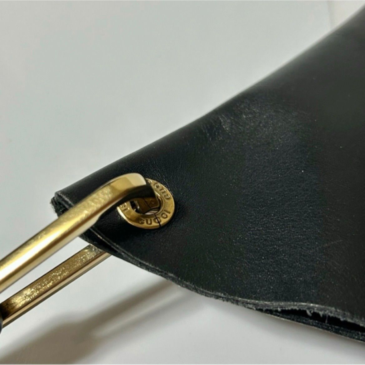 GUCCI グッチ バンブー ワンショルダー ホーボー レザー ハンドバッグ 