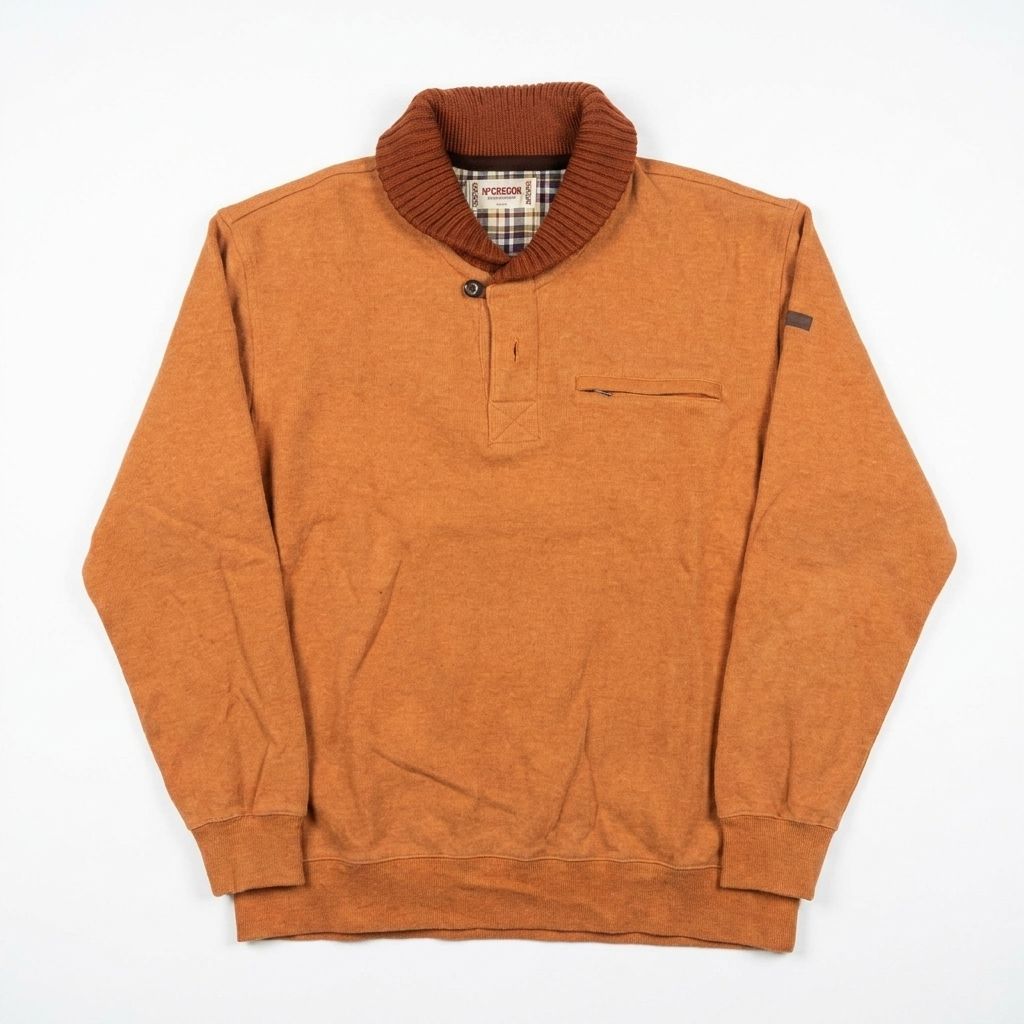 RA-7] McGREGOR マックレガー ハーフボタン スウェット オレンジ LL