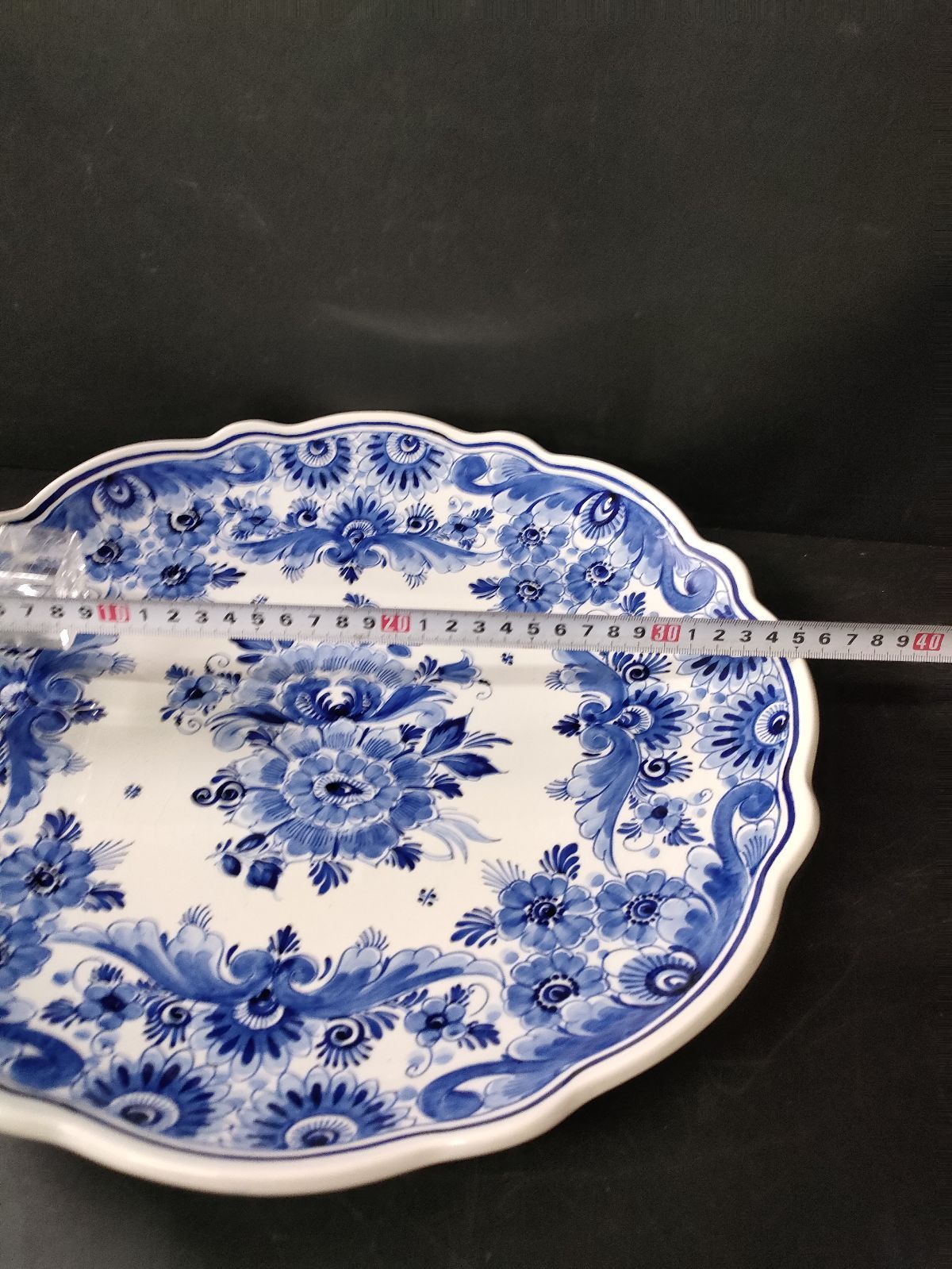 ロイヤルデルフト オランダ　大皿　プレート　美術品　皿　約42㎝ Yahoo!オークション - 「デルフト 皿」の落札相場・落札価格 置物