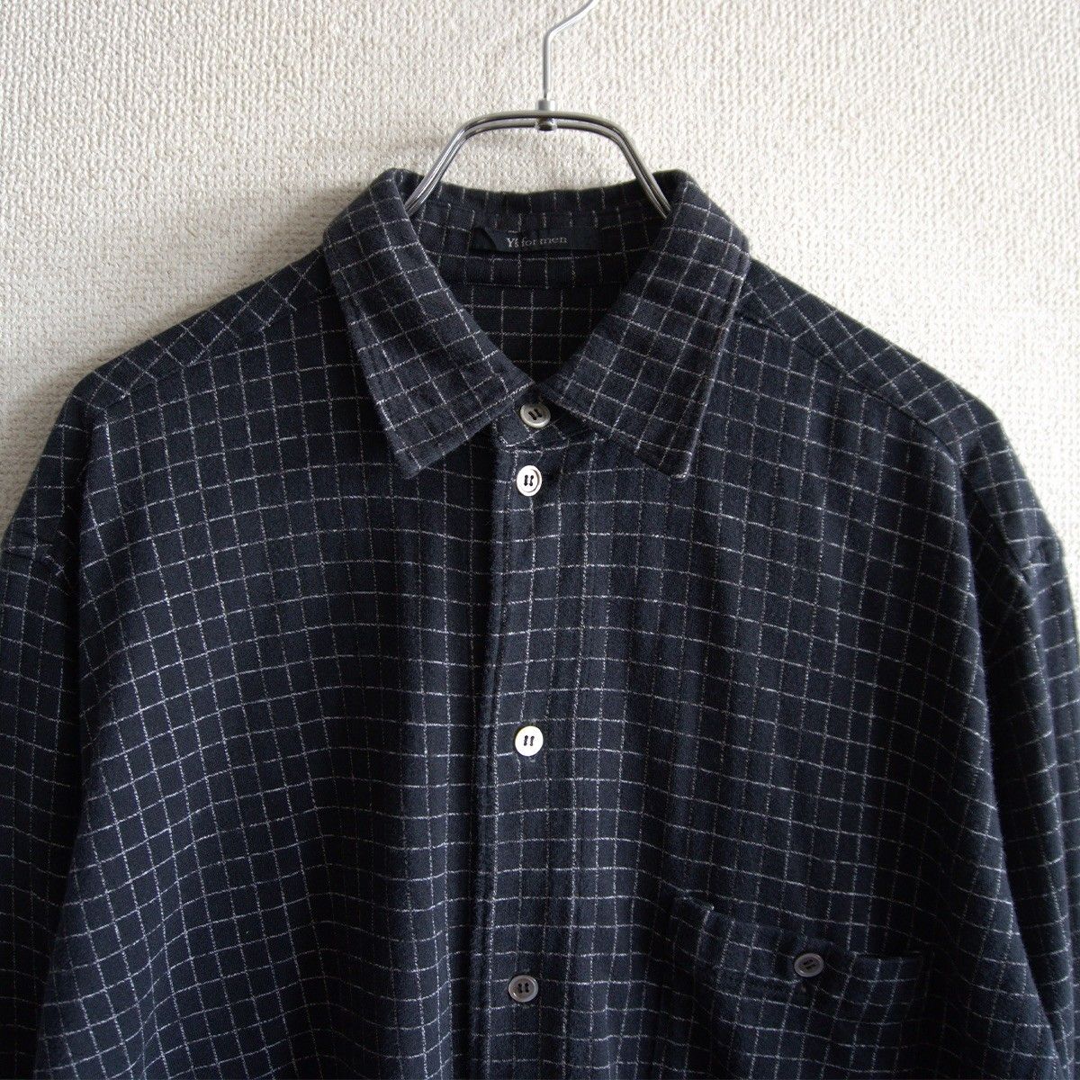 【美品】Y's for men【90s コットンフランネル チェック シャツ 】YOHJI YAMAMOTO ヨウジヤマモト ワイズフォーメン s2604124 美品】Y's for men【90s コットンフランネル チェック シャツ 】YOHJI