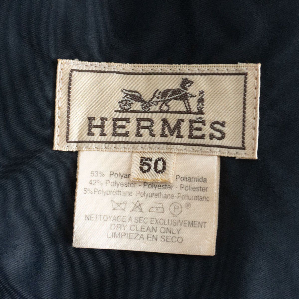 サイズ50】 HERMES 【ステンカラー コート】エルメス フランス製