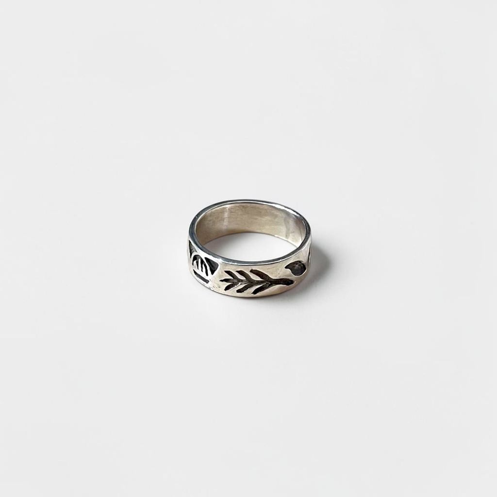ヴィンテージ＊リング　ボタニカル　シルバー　アンティーク Vintage Sterling Silver Ring インディアンジュエリー シルバーリング