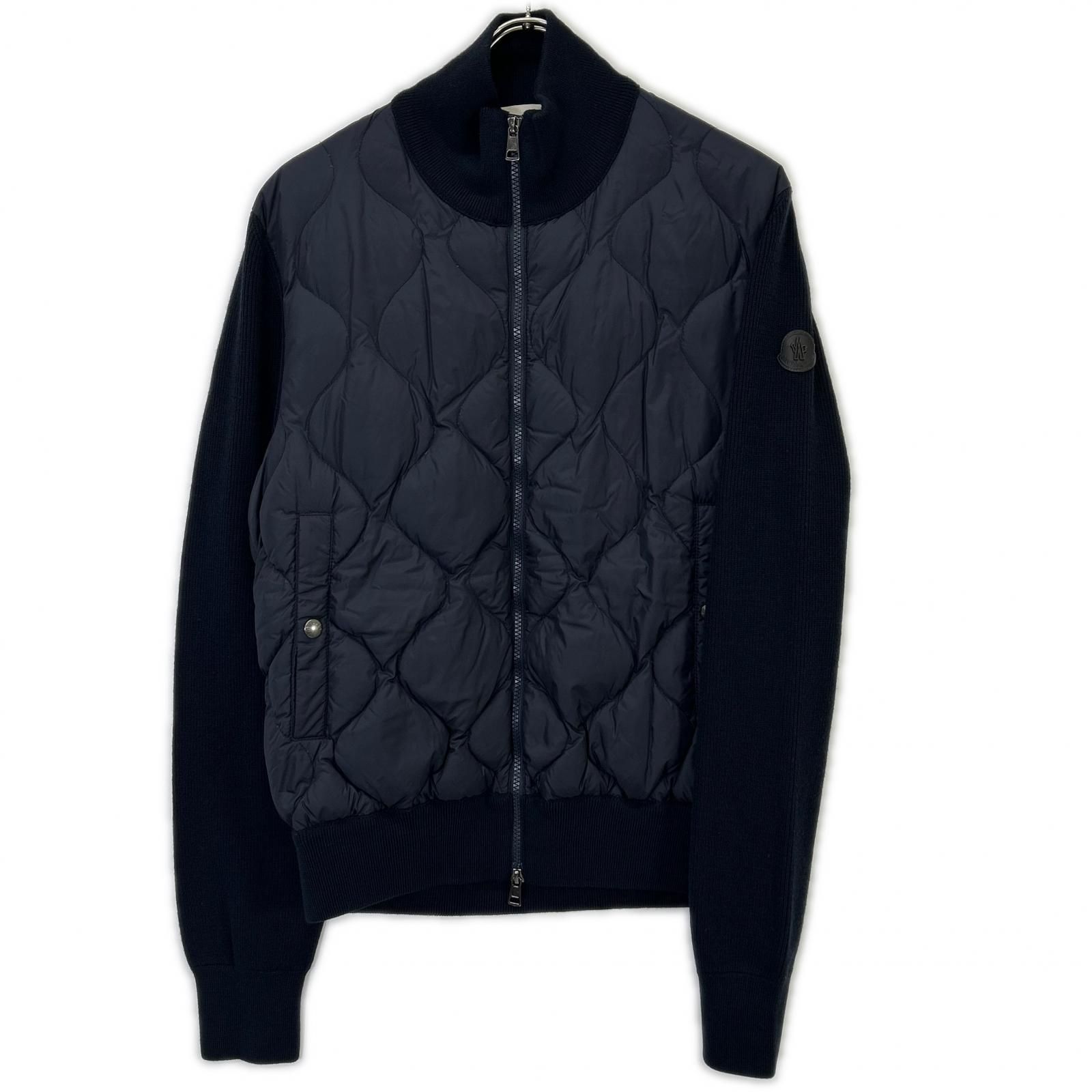 MONCLER モンクレール ﾈｲﾋﾞｰ MAGLIONE TRICOT CARDIGAN ﾆｯﾄ切替ﾀﾞｳﾝ 