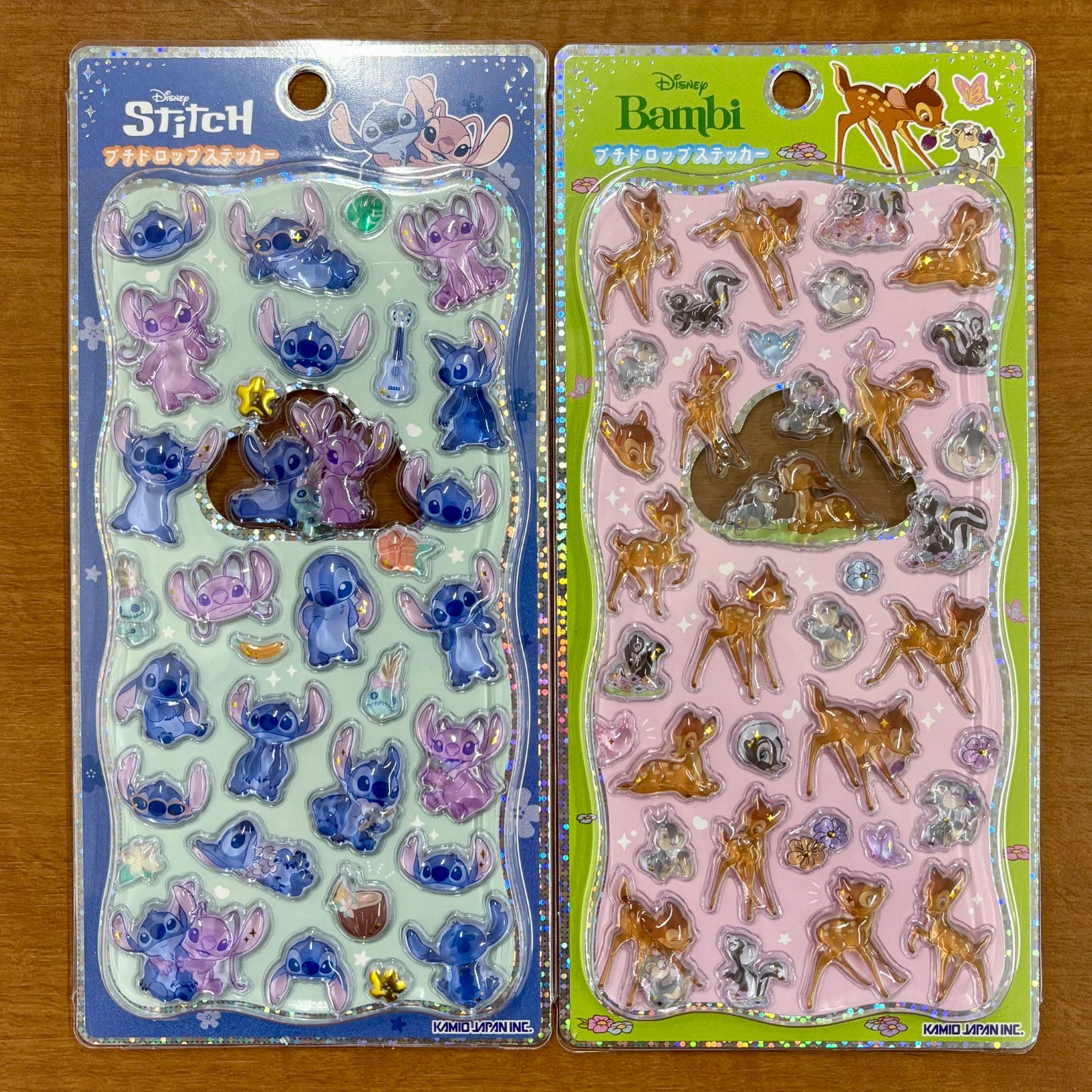 スティッチ プーさん 101匹わんちゃん バンビ プチドロップステッカー