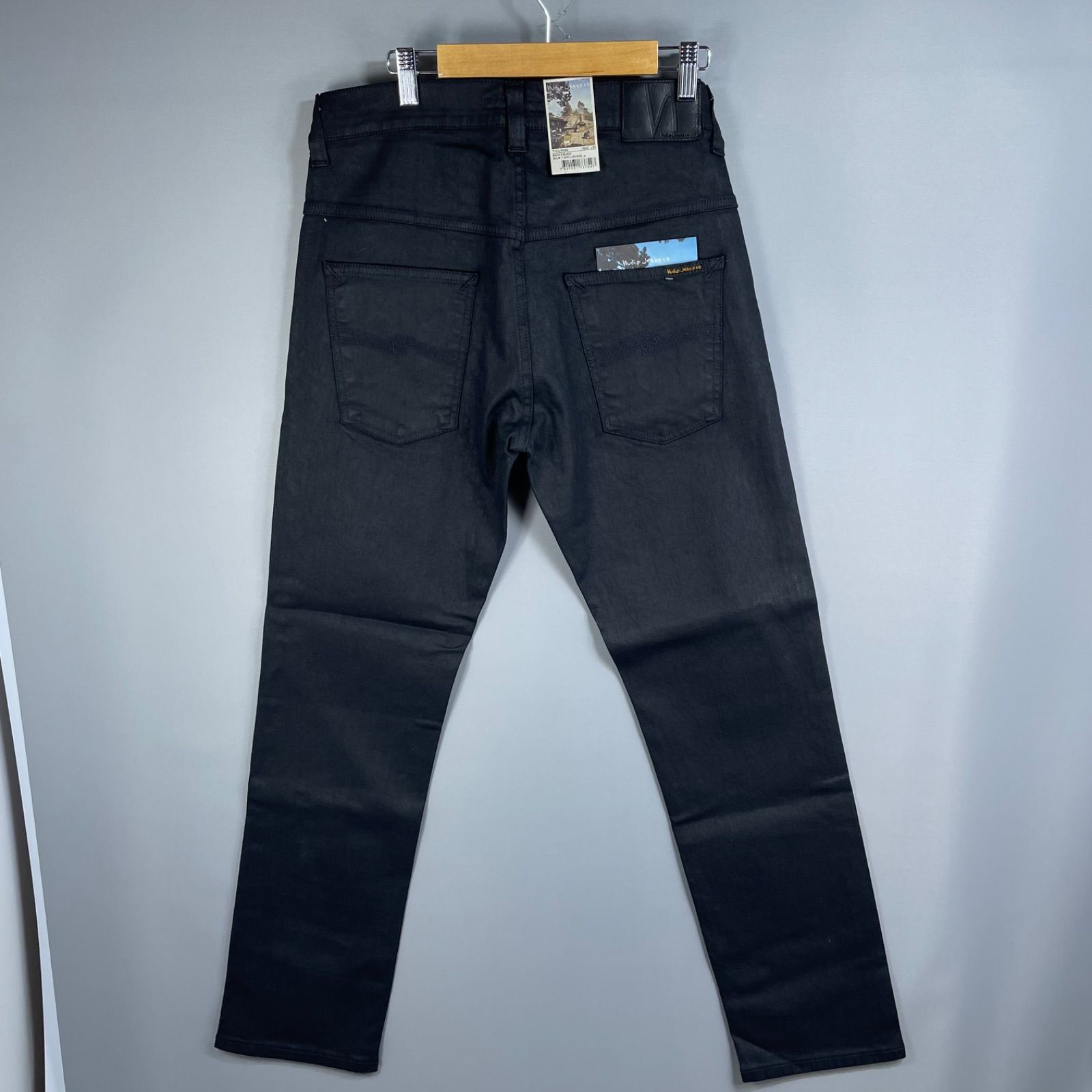 新品タグ付】ヌーディージーンズ THIN FINN W32 L30 黒 デニム - メルカリ