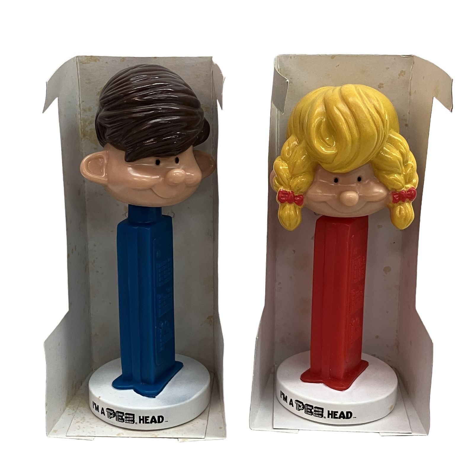 Bobbleheads PEZ Groom & Bride 男の子と女の子 Wobbler Wacky PEZ