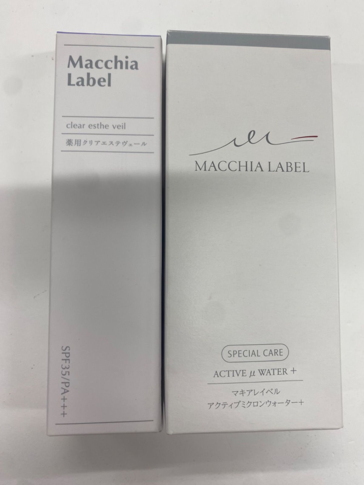 D3501 MACCHIA LABEL マキアージュ 薬用クリアエステヴェール 25ml／アクティブ ミクロンウォーター＋ つめかえ用 90ml 計2点セット