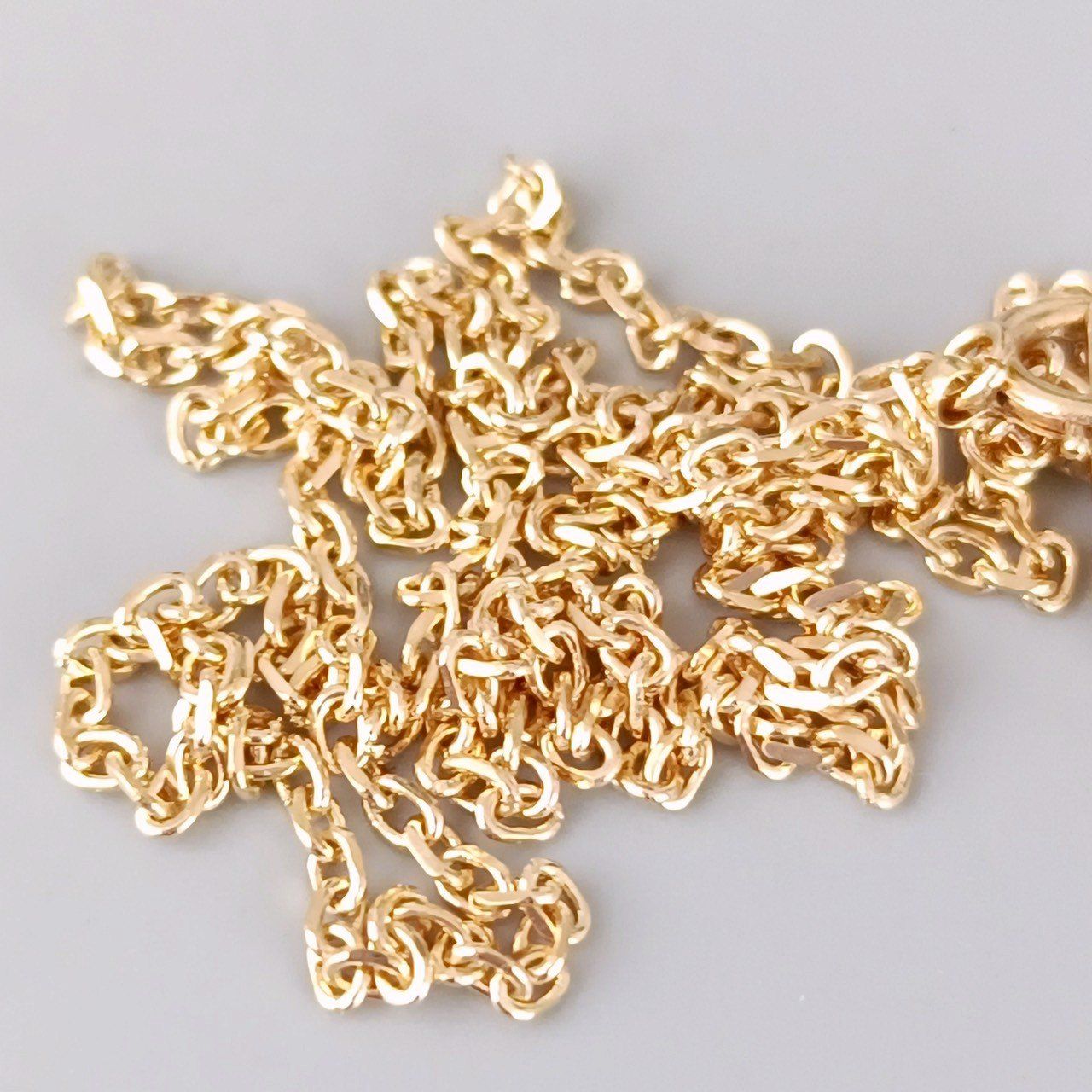 18金 K18 カットアズキチェーン ネックレス 造幣局刻印 3.15g 40