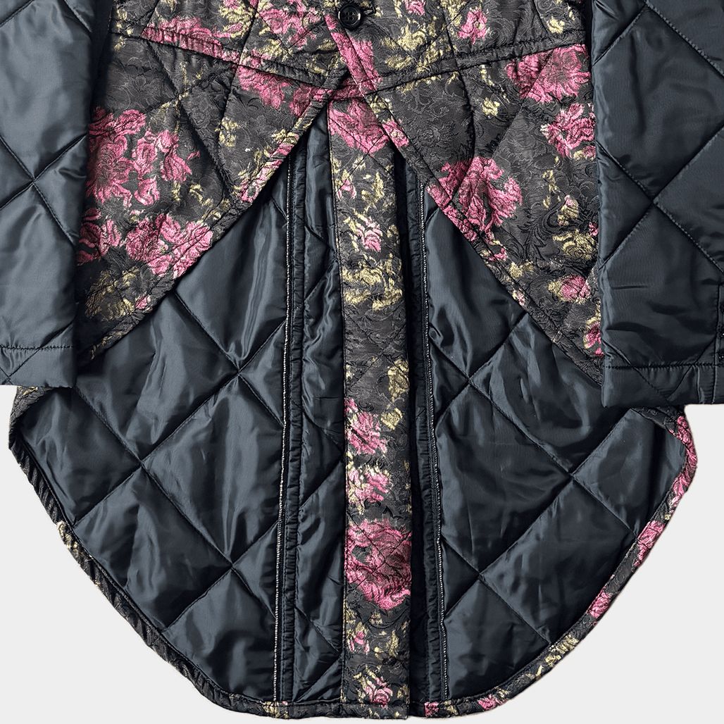 AD2004 レア コムデギャルソン レースアップ 燕尾ジャケット COMME des GARCONS - COMME DES GARCONS NOIR ベロア モーニング 燕尾