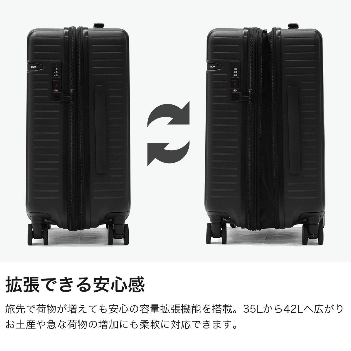 正規品10年保証】 エーストーキョー スーツケース 機内持ち込み ace