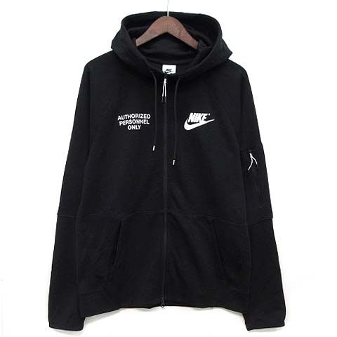 М ナイキ ビッグスウッシュ フリース フルジップ フーディ パーカー 黒 M 新品 NIKE ナイキ スウッシュ フリース ハーフジップ L/S フーディ